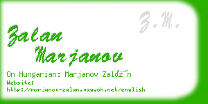 zalan marjanov business card